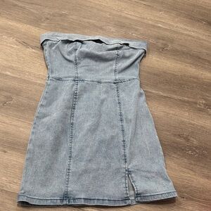 Strapless Denim Dress